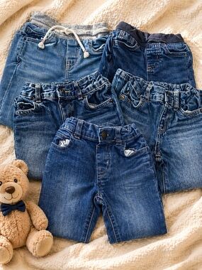 5pc Toddler Jeans Bundle 2T Denim Pants Lot Carters Cat & Jack